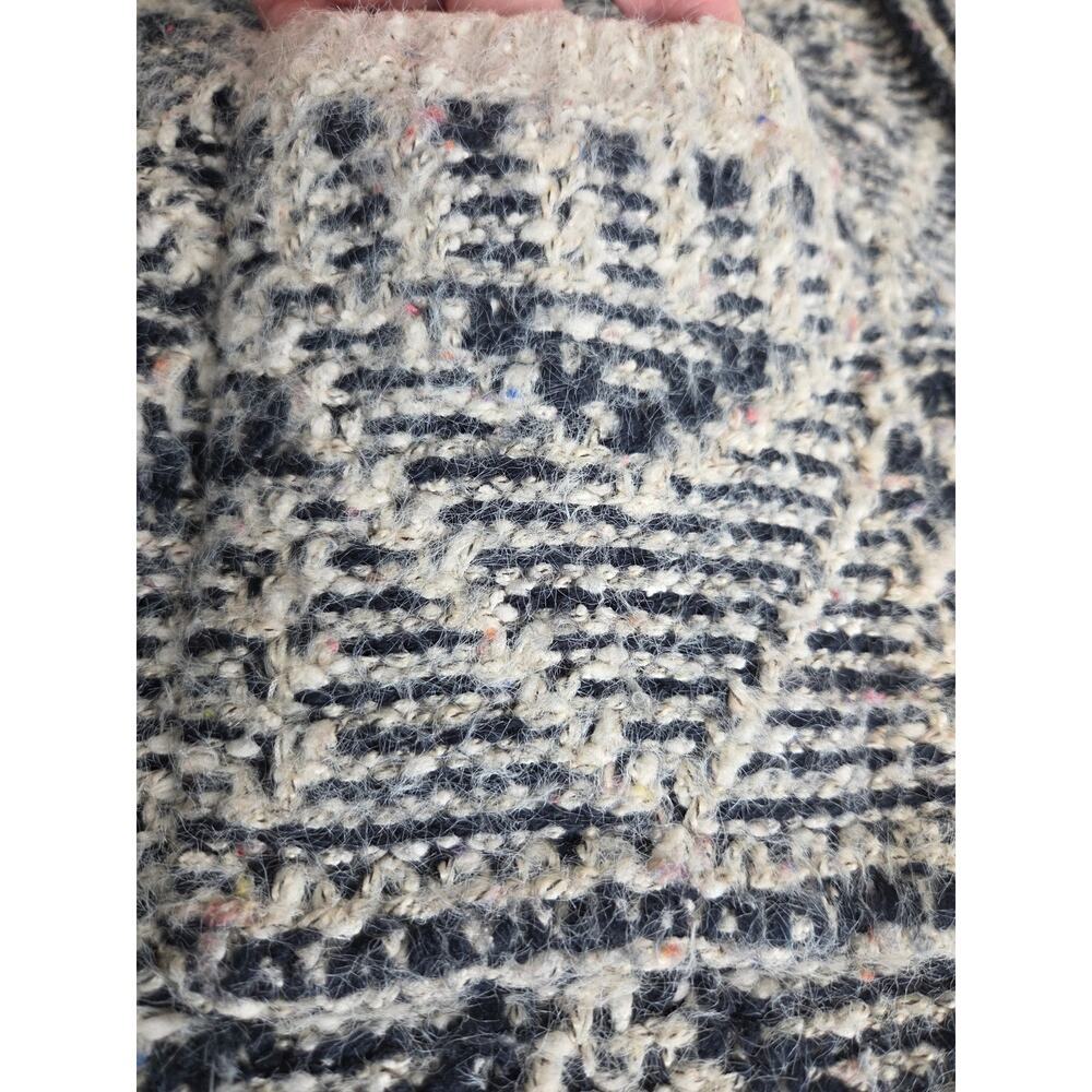 Ethereal Women Small Confetti Knit Cardigan Shawl Cozy Sweater Fuzzy Boho Tribal - Picture 7 of 8